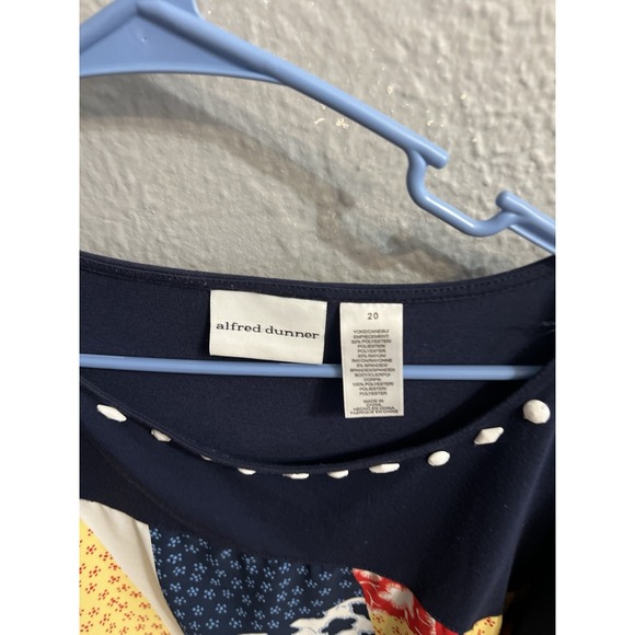Women Alfred Dunner‎ Blue Size. 20 Short   Sleeve Top Blouse - Picture 7 of 7